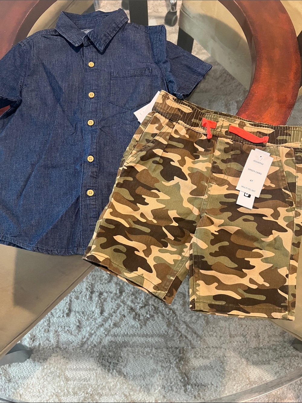 Joe's Denim Shirt & Camo Shorts Set (NWT) - Picture 3 of 5